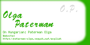 olga paterman business card